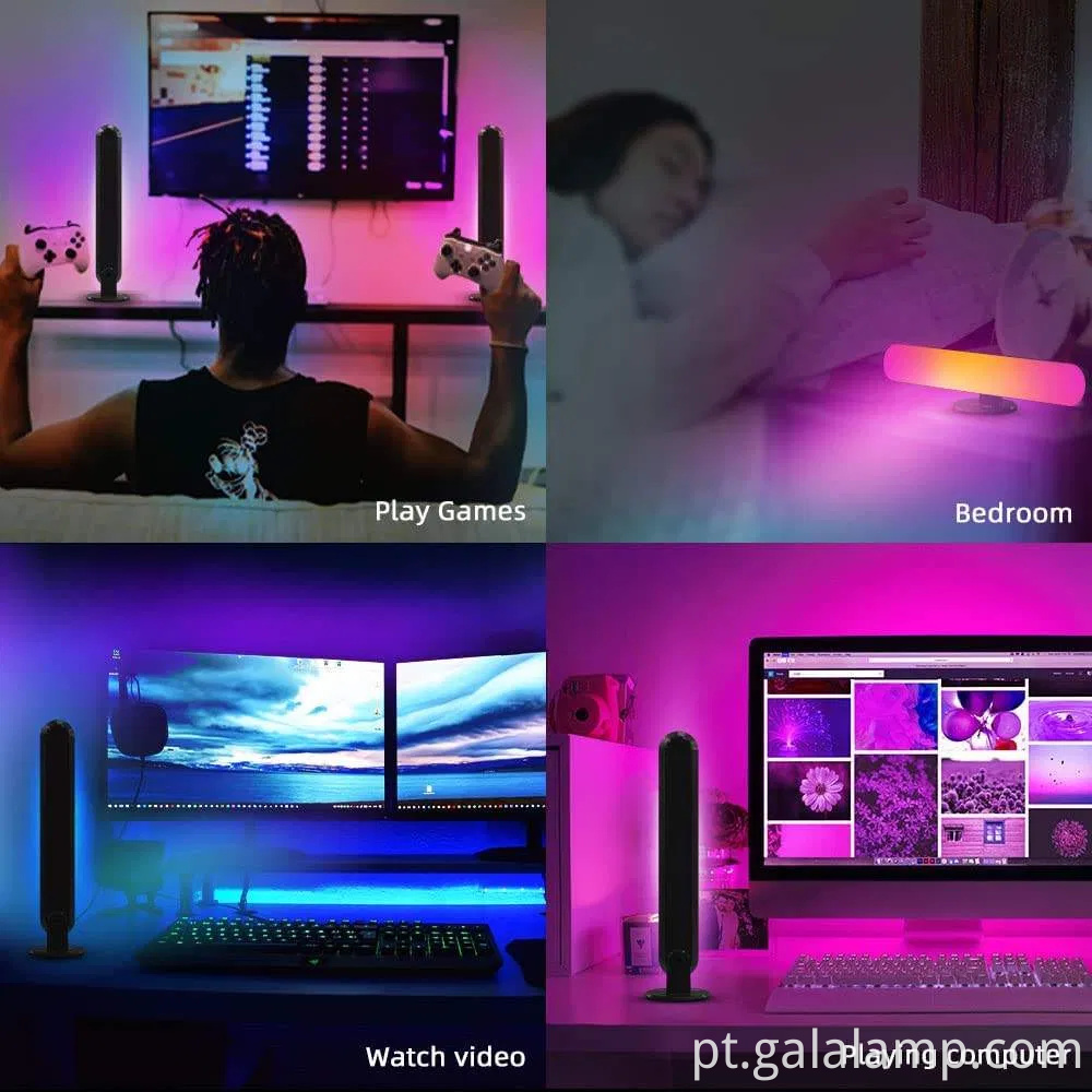 Luz de coleta de LED ambiente para configuração final de computador